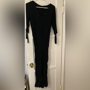 wild fable womens jumpsuit, short sleeve with sleeve ties, XS, black, with tag